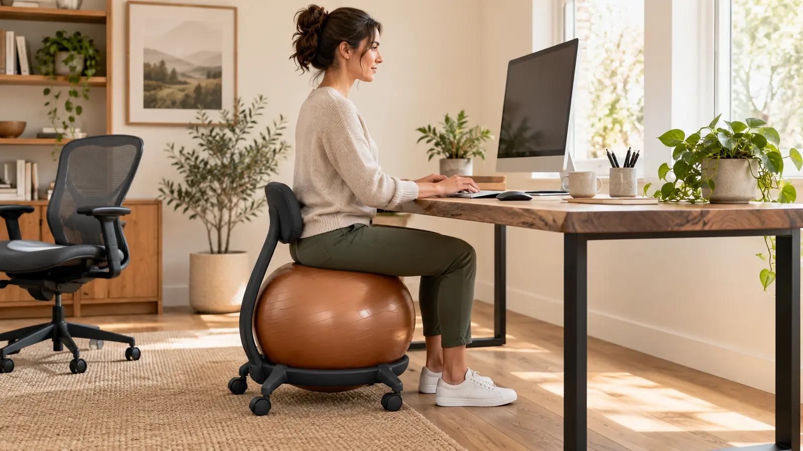 Stability Ball Office Chairs: Benefits, Drawbacks and Safety